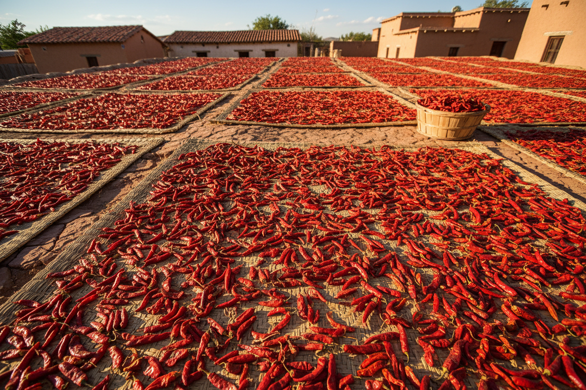 Getrocknete Chilis bei Kathia de Mexico