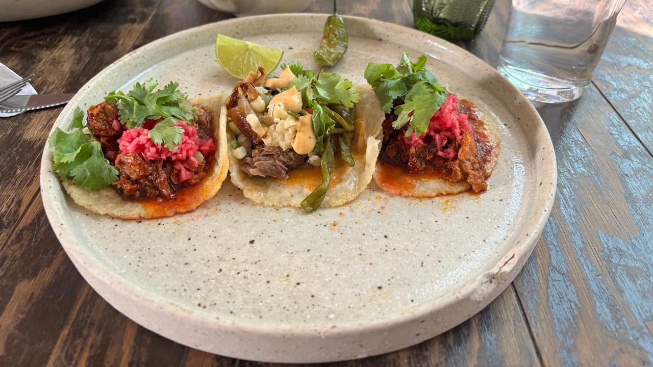 Tacos mit getrocknete chilis